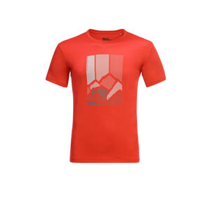 Jack Wolfskin Pánské funkční tričko Peak Graphic T M L, strong red