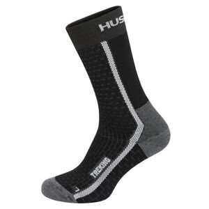 Husky Treking L (41-44), black/grey Ponožky