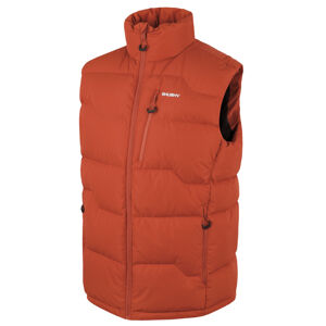 Husky Deep M L, dark orange Pánská péřová vesta na zip