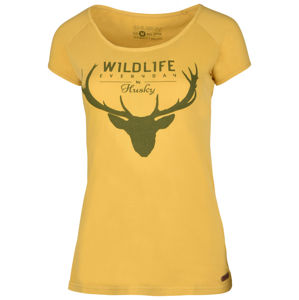 Husky  Deer L S, krémově žlutá Dámské triko