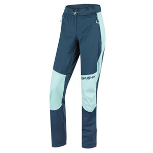 Husky Kala L XS, mint/turquoise Dámské softshellové kalhoty