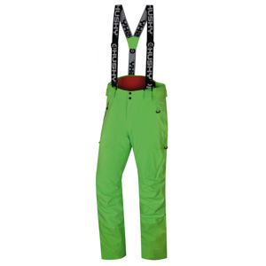 Husky Mitaly M XL, neonově zelená Pánské lyžařské kalhoty