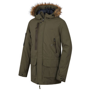 Husky  Nelidas M XL, tm. khaki Pánský plněný zimní kabát
