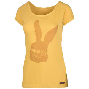 Husky  Rabbit L S, krémově žlutá Dámské triko