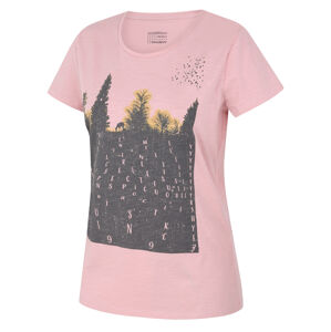 Husky Tee Forest L M, růžová Dámské bavlněné triko