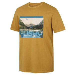 Husky Tee Lake M L, mustard Pánské bavlněné triko
