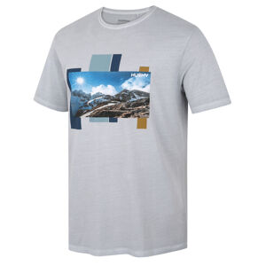Husky Tee Skyline M L, light grey Pánské bavlněné triko