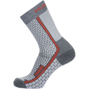 Husky  Treking XL (45-48), šedá/červená Ponožky
